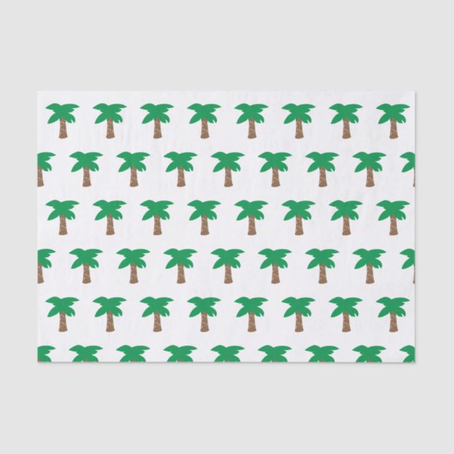 Papier Mousseline Papier Tissu Palm Tree de vacances (Recto)