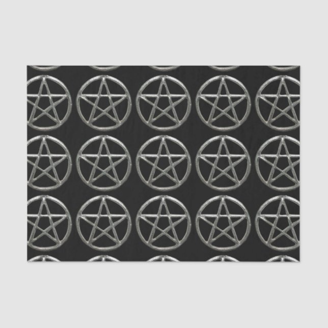 Papier Mousseline Papier Tissu Pentacle (Recto)