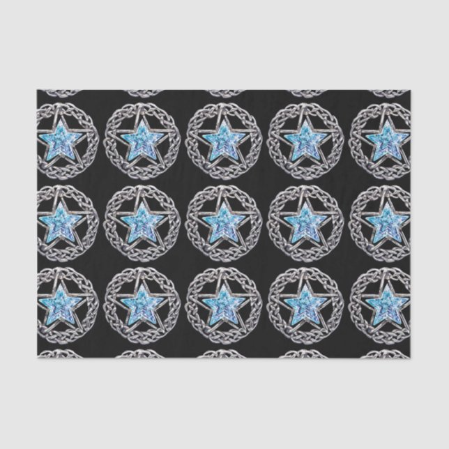 Papier Mousseline Papier Tissu Pentagram Crystal Star (Recto)