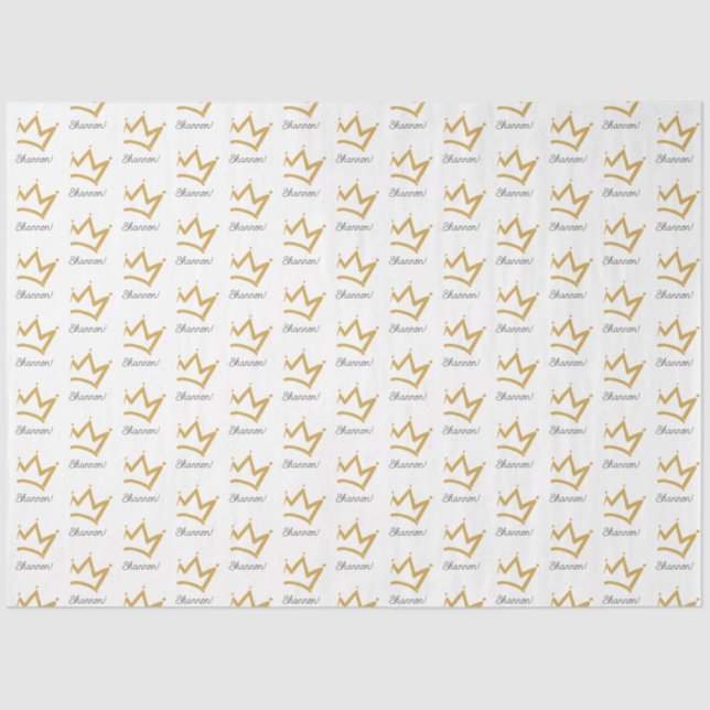 Papier Mousseline Papier Tissu Personnalisé Gold Crown (Recto)