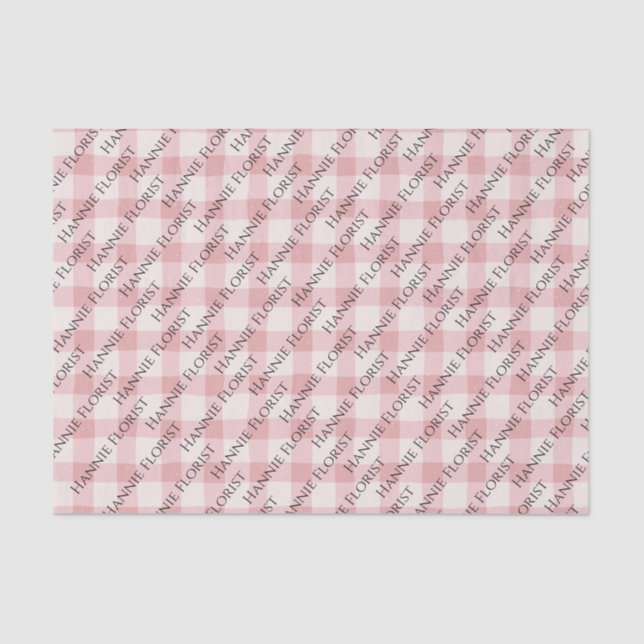 Papier Mousseline Papier Tissu Pink Plaid (Recto)