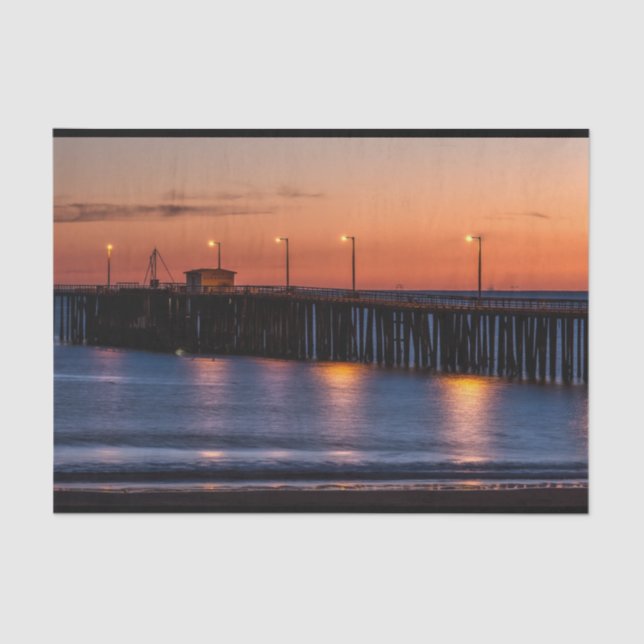 Papier Mousseline Papier Tissu pittoresque Pismo Beach Sunset (Recto)