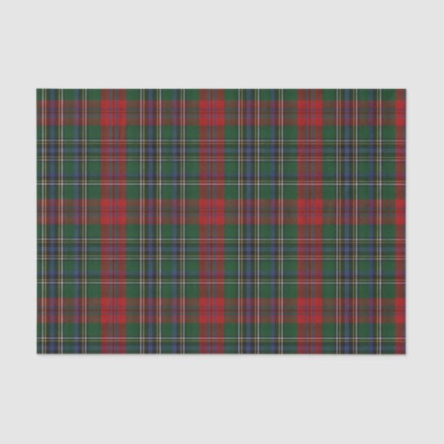 Papier Mousseline Papier Tissu Plaid Clan MacLean Tartan (Recto)
