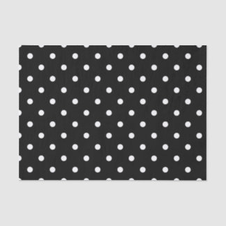 Papier Mousseline Papier Tissu POLKA DOT NOIR
