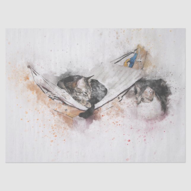 Papier Mousseline papier tissu pour chats relaxant (Recto)