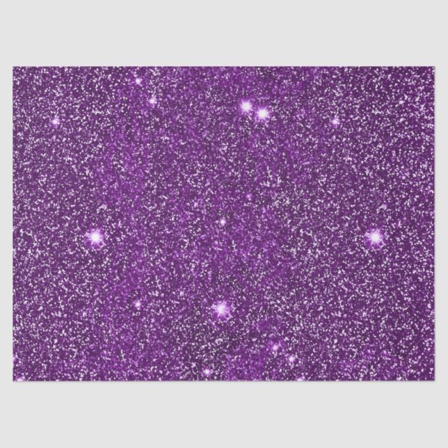 Papier Mousseline Papier Tissu Purple Glittery (Recto)