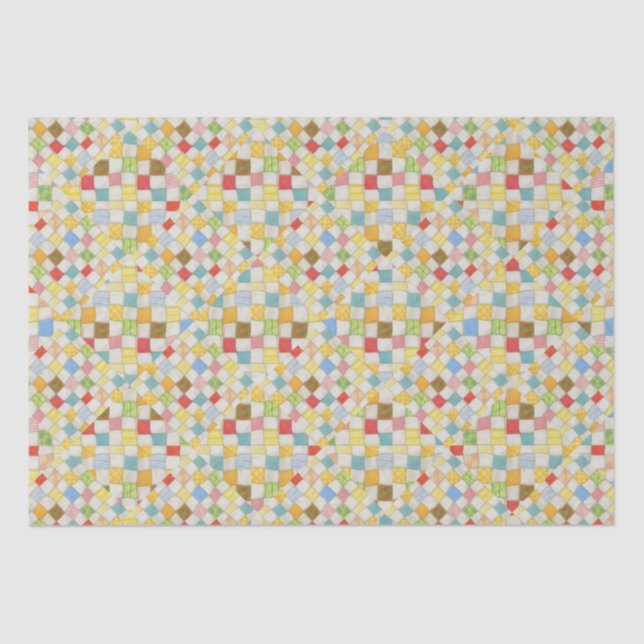 Papier Mousseline Papier Tissu QUILT MOSAIC (Recto)