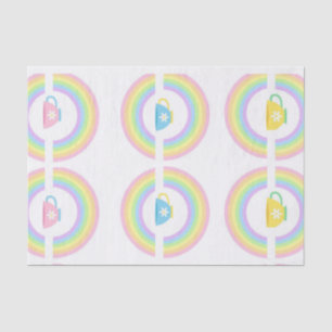 Papier Mousseline Papier Tissu Rainbow