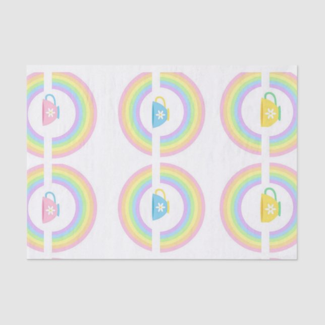 Papier Mousseline Papier Tissu Rainbow (Recto)