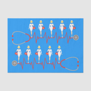 Papier Mousseline Papier Tissu Rétro Nurse