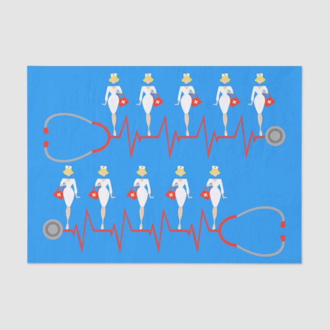 Papier Mousseline Papier Tissu Rétro Nurse (Recto)