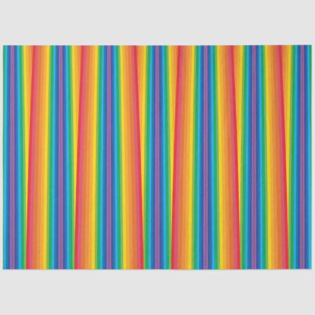 Papier Mousseline Papier Tissu Retro Rainbows (Recto)