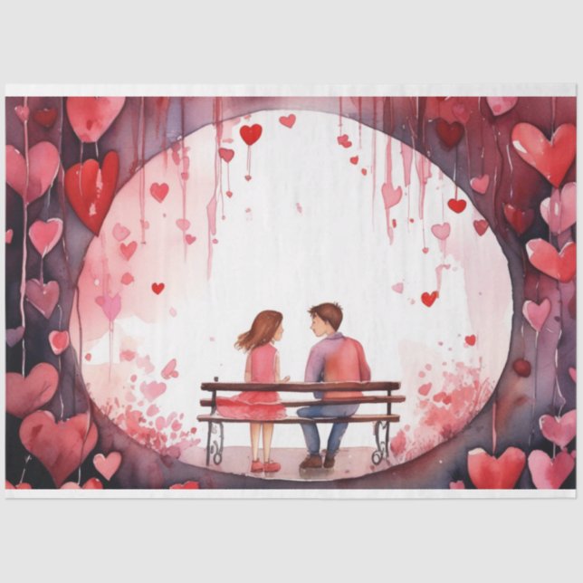 Papier Mousseline Papier Tissu Romantique (Recto)