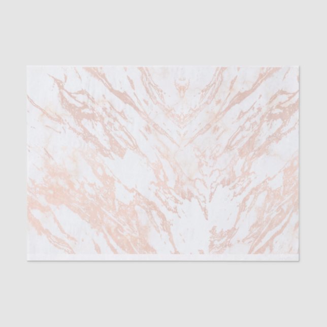 Papier Mousseline Papier Tissu rose Gold Marble Luxe (Recto)