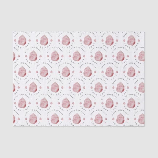 Papier Mousseline Papier Tissu rose Quartz Crystal (Recto)