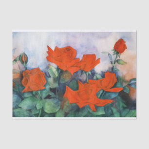 Papier Mousseline Papier Tissu Rose Velours Rouge