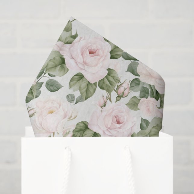 Papier Mousseline Papier Tissu Roses Roses Roses Roses Roses Roses (Sac cadeau)