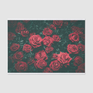 Papier Mousseline Papier Tissu Roses Rouges