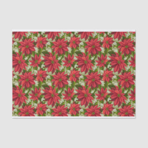 Papier Mousseline Papier Tissu Rouge Poinsettia