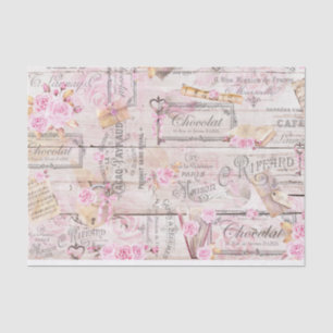 Papier Mousseline Papier Tissu Rustique Valentine