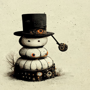 Papier Mousseline Papier Tissu Snowman vintage