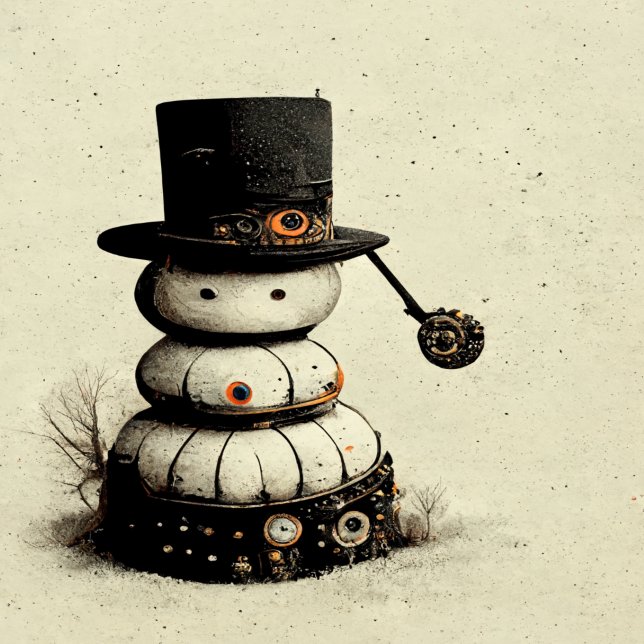 Papier Mousseline Papier Tissu Snowman vintage (Créateur téléchargé)