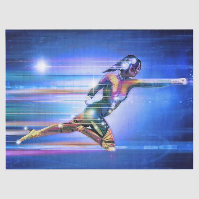 Papier Mousseline papier tissu superhero (Recto)