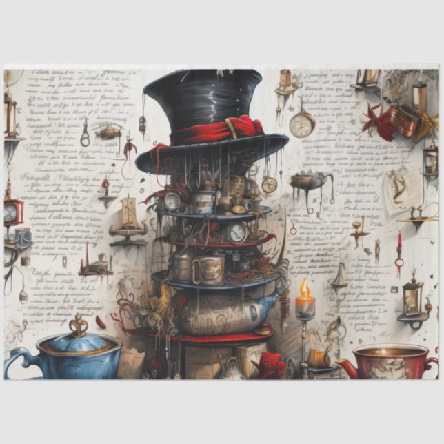 Papier Mousseline Papier Tissu Tea Time (Recto)