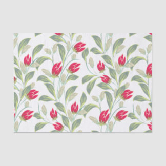 Papier Mousseline Papier Tissu Tulipe Rouge