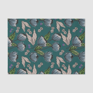 Papier Mousseline Papier Tissu - Turquoise profond