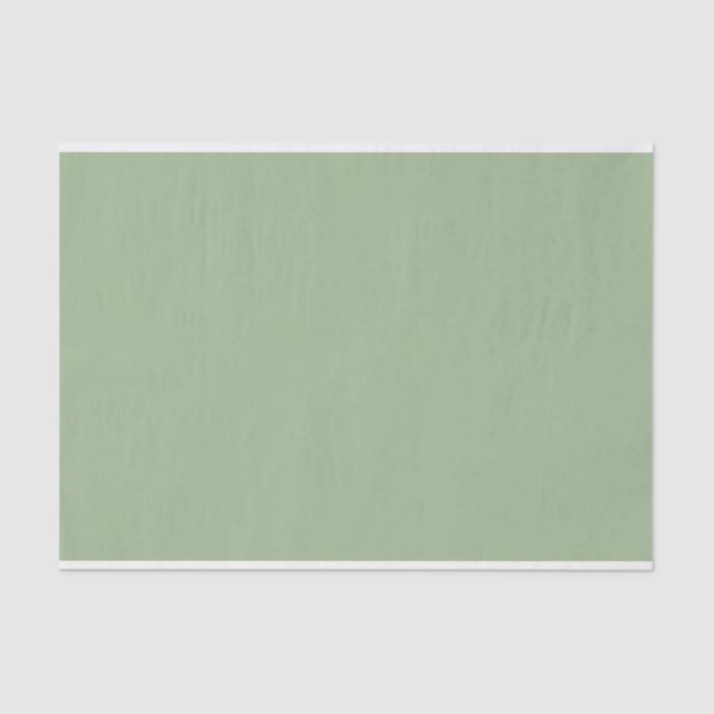 Papier Mousseline Papier Tissu Vert Sage (Recto)