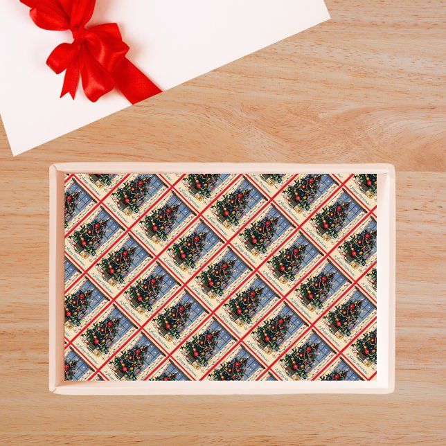 Papier Mousseline Papier Tissu Vintage Christmas Tree (Vintage Christmas Tree Tissue Paper)