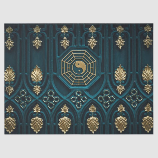 Papier Mousseline papier tissu yin yang (Recto)