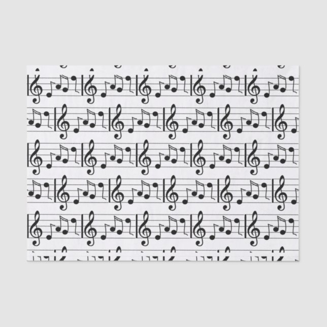 Papier Mousseline Papier Tissue de note de musique (Recto)