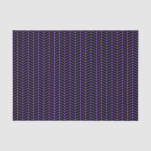 Papier Mousseline Papier tissulaire Chevron - Purple sur noir