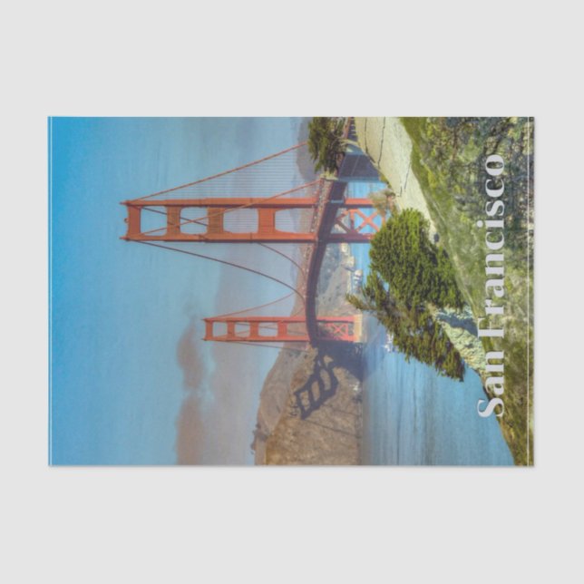 Papier Mousseline Papier Tissus de San Francisco Travel (Recto)