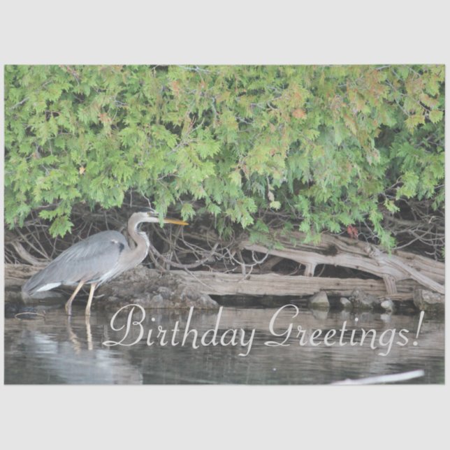 Papier Mousseline Papier Tissus Heron (Recto)