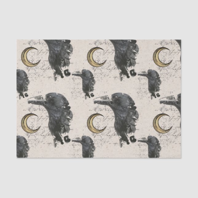 Papier Mousseline Papier Tissus Raven Alchemy (Recto)