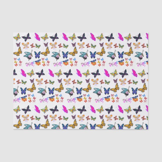 Papier Mousseline Papiers papillons décoratifs (Recto)