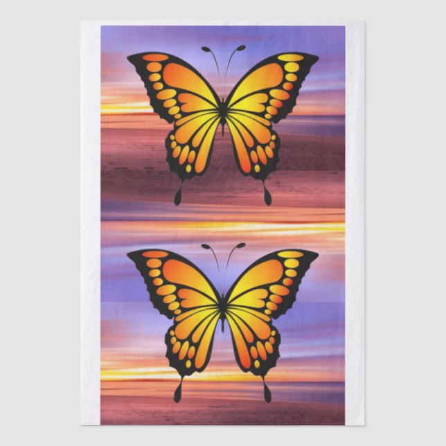 Papier Mousseline Papillon  (Recto)