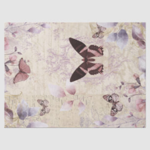 Papier Mousseline Papillon antique Vintage Ephémère Découpage