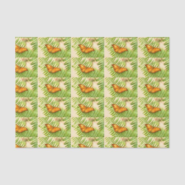 Papier Mousseline Papillon de croiseur orange (Recto)