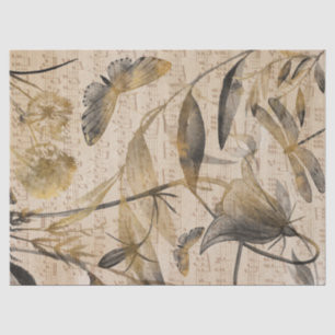 Papier Mousseline Papillon de musique Automne Découpage automne Papi