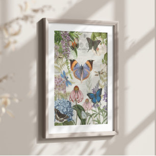 Papier Mousseline Papillon Fleur Botanique Jardin Floral Découpage