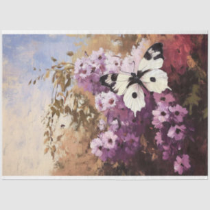 Papier Mousseline Papillon impressionniste Jardin Peinture Découpage