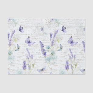 Papier Mousseline Papillon lavande