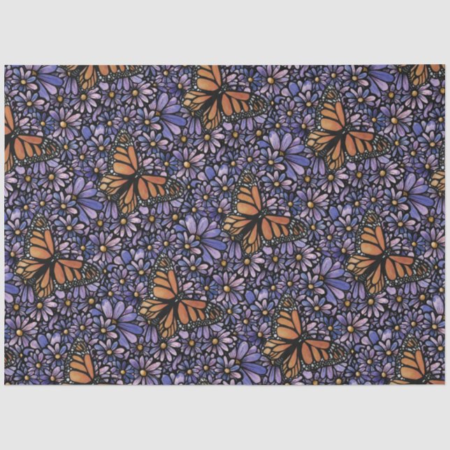 Papier Mousseline Papillon Monarque (Recto)