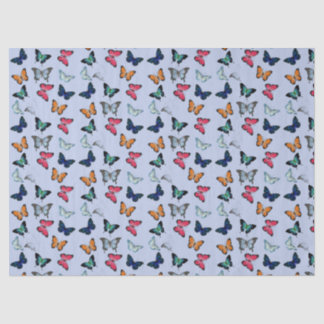 Papier Mousseline Papillon multicolore avec couleur de fond personna