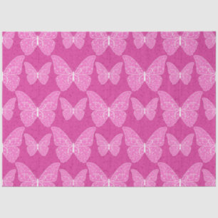 Papier Mousseline Papillon naturel rose moderne de luxe