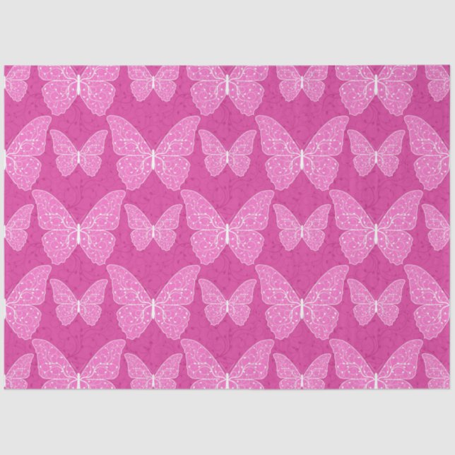 Papier Mousseline Papillon naturel rose moderne de luxe (Recto)